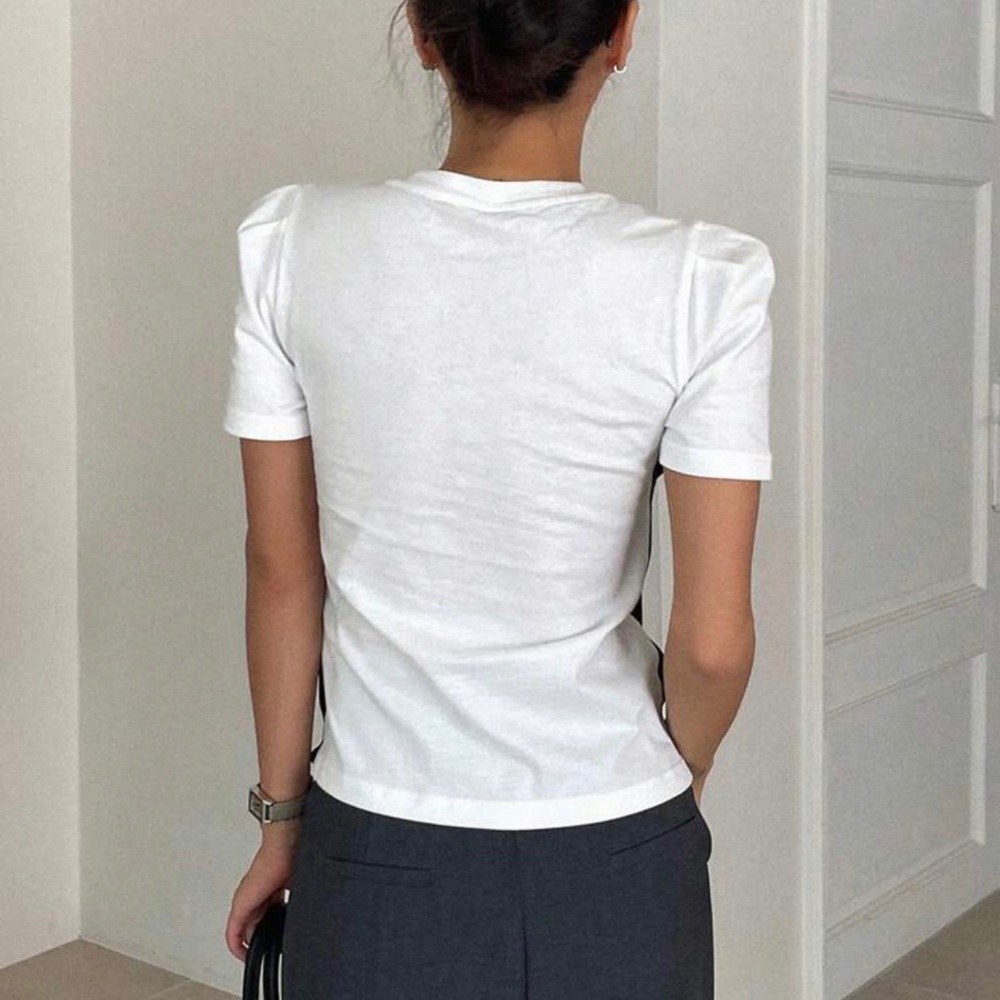 Solid Split Hem 2in1 Tee - image 2